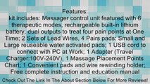 FDA cleared, lifetime Warranty. HealthmateForever palm digital mini micro Massager, 6 modes, 8 pcs pads. Healthmate Forever SJ6M blue