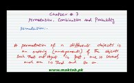 FSc Math Book1, Ch 7, LEC 4 Permutation