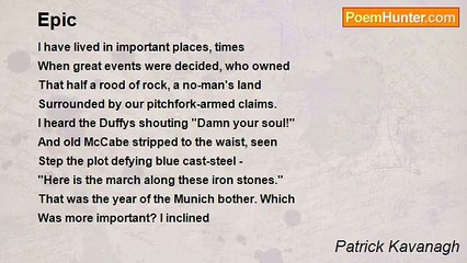 Patrick Kavanagh - Epic