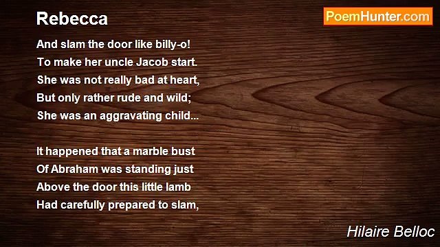 Hilaire Belloc - Rebecca