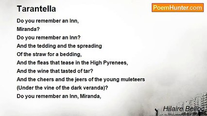 Hilaire Belloc - Tarantella