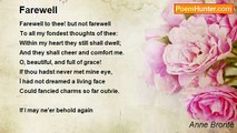 Anne Brontë - Farewell