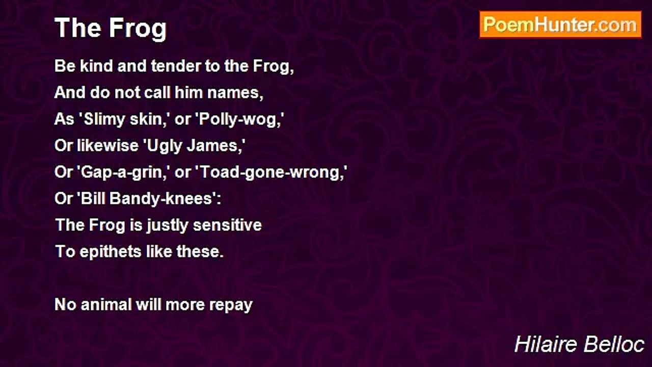 Hilaire Belloc - The Frog
