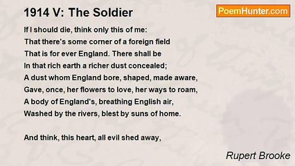 Rupert Brooke - 1914 V: The Soldier