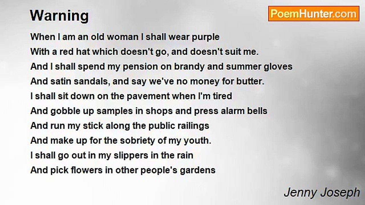 Jenny Joseph - Warning