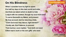 John Milton - On His Blindness