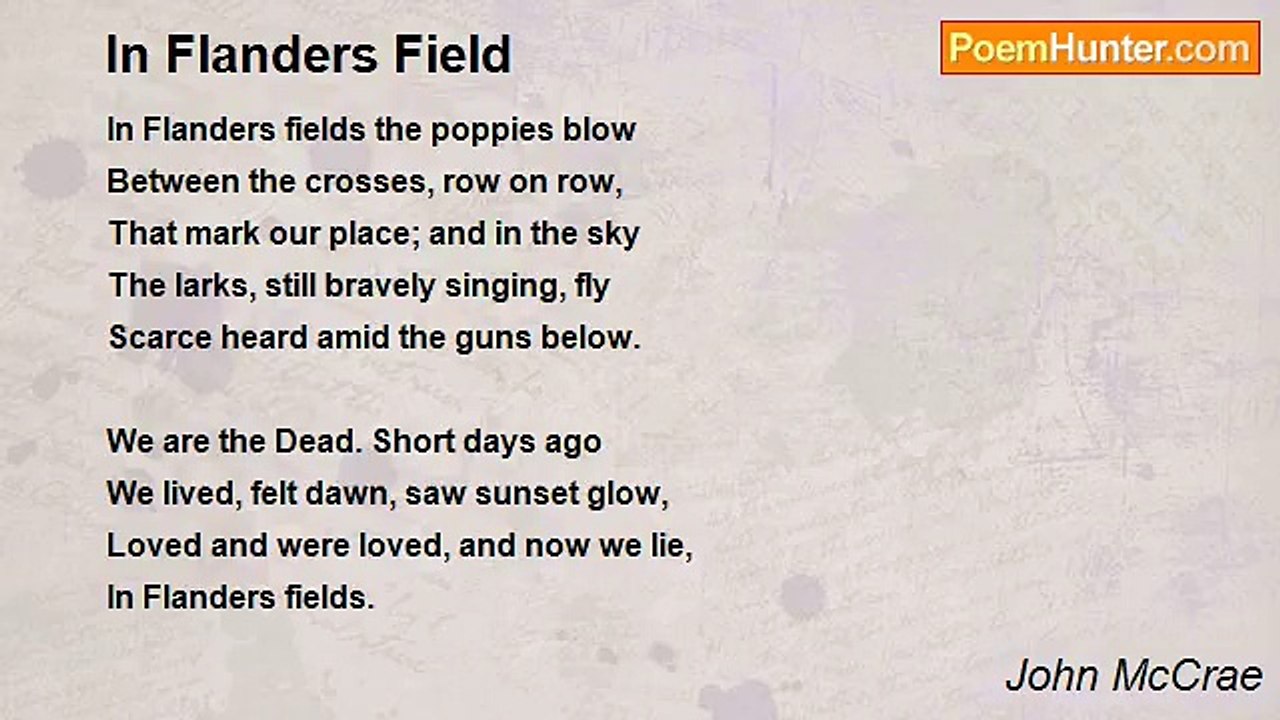 John McCrae - In Flanders Field