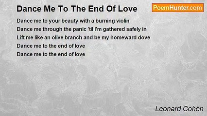 Leonard Cohen - Dance Me To The End Of Love