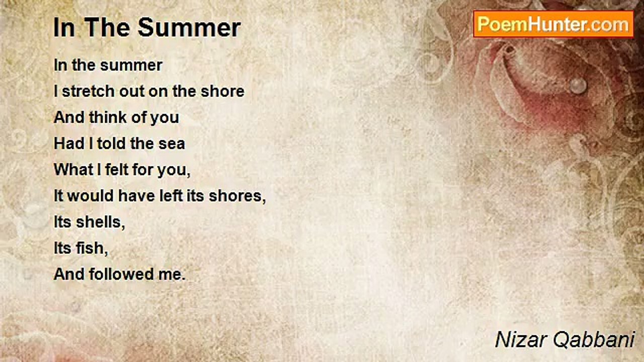 Nizar Qabbani - In The Summer
