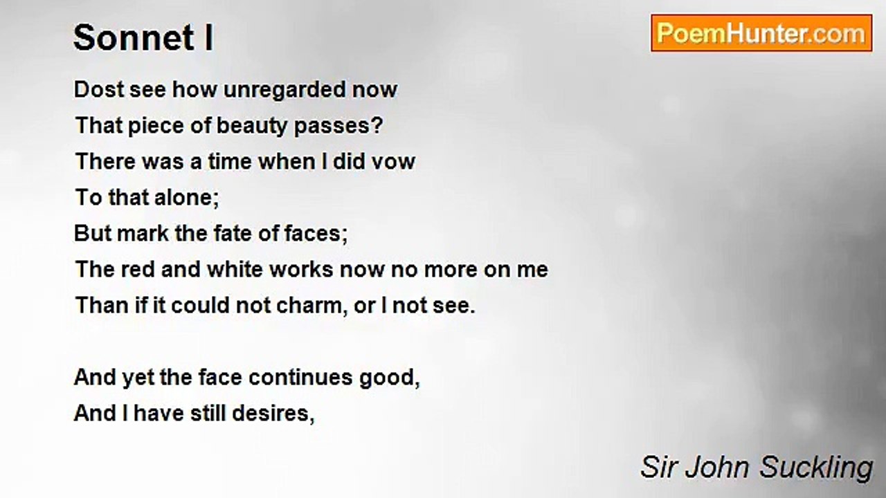 Sir John Suckling - Sonnet I