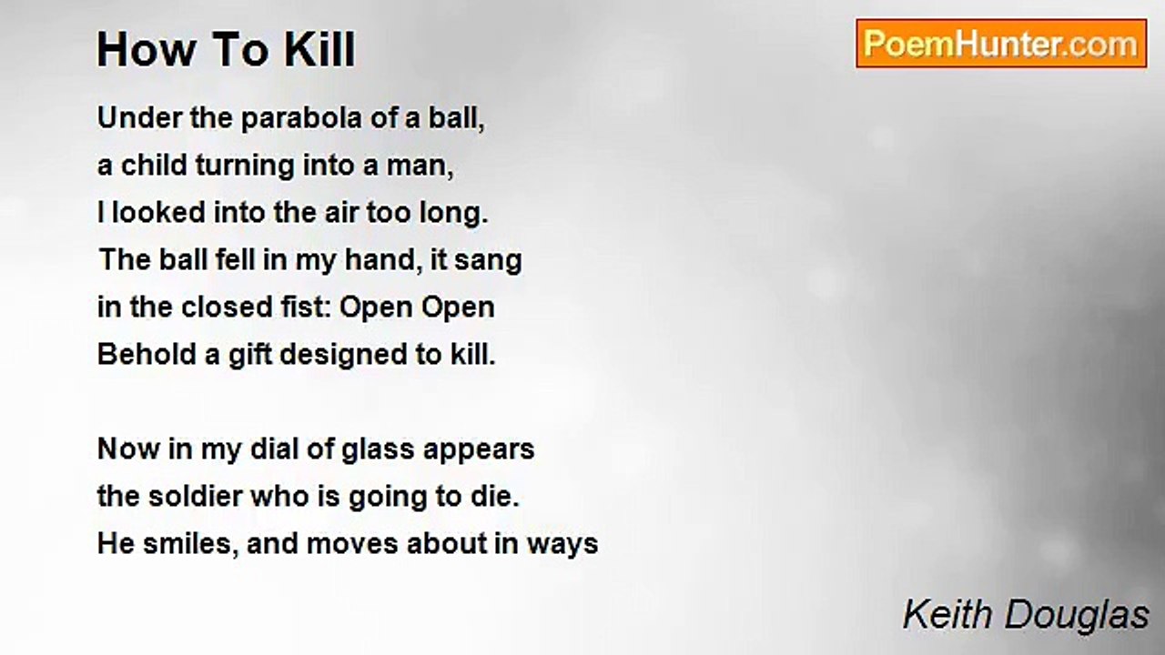 Keith Douglas - How To Kill