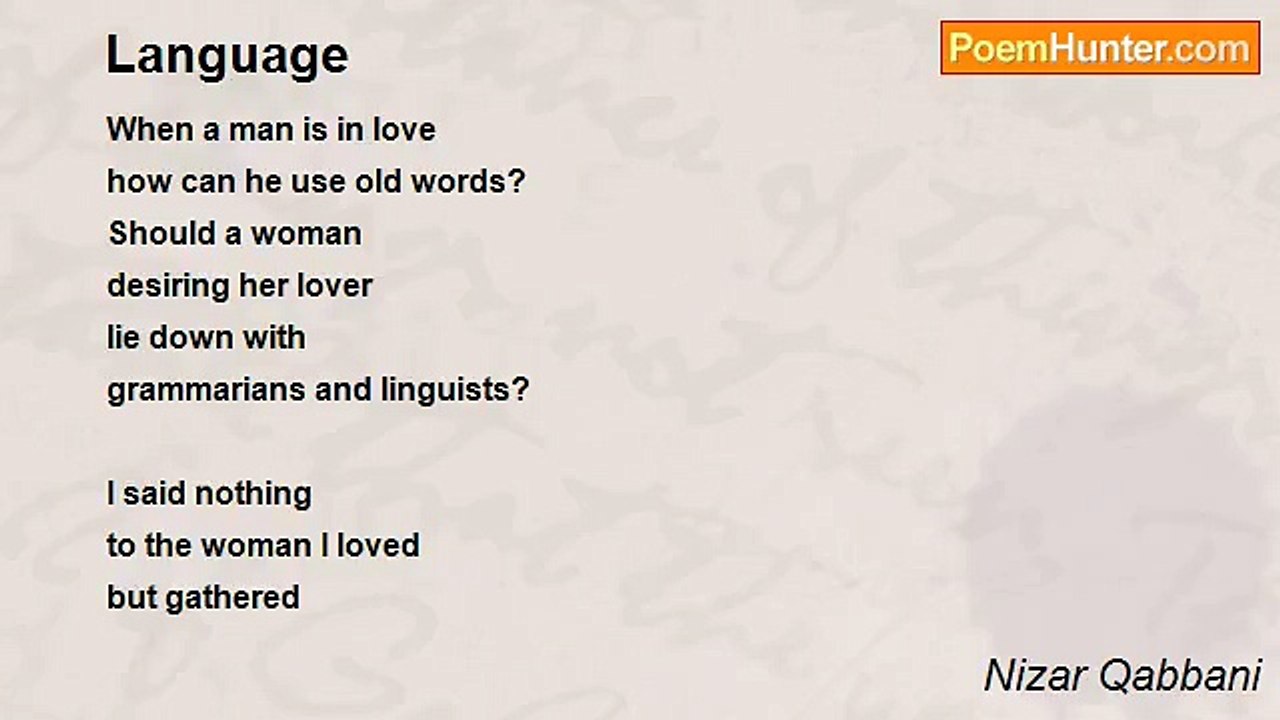 Nizar Qabbani - Language