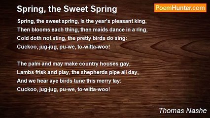 Thomas Nashe - Spring, the Sweet Spring