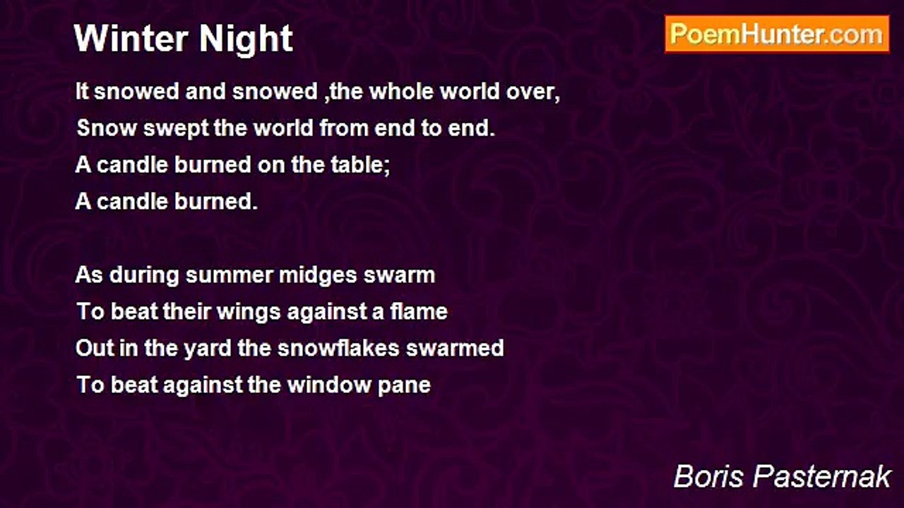 Boris Pasternak - Winter Night