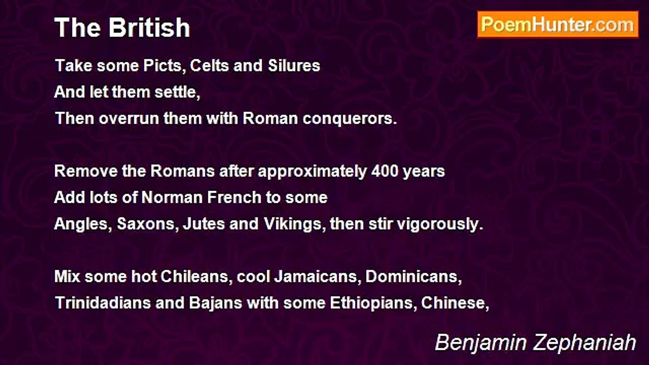 Benjamin Zephaniah - The British