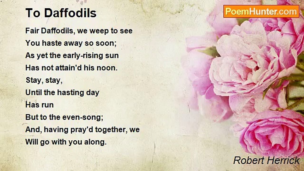 Robert Herrick - To Daffodils