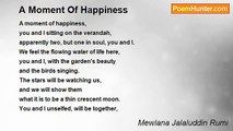 Mewlana Jalaluddin Rumi - A Moment Of Happiness