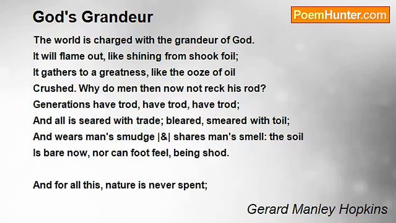 Gerard Manley Hopkins - God's Grandeur