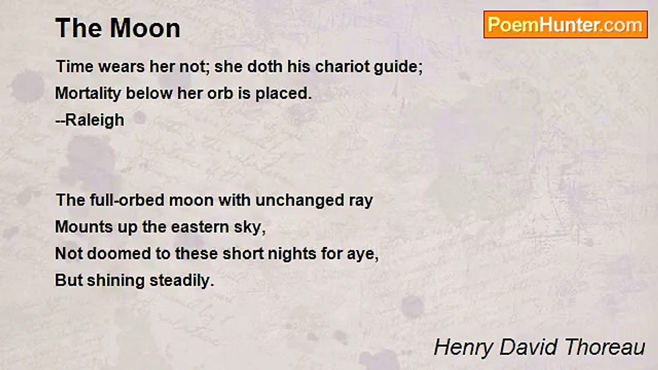 Henry David Thoreau - The Moon