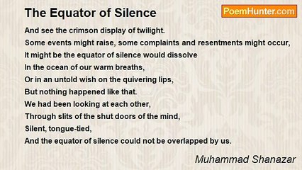 Muhammad Shanazar - The Equator of Silence