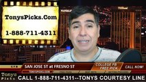 Fresno St Bulldogs vs. San Jose St Spartans Free Pick Prediction NCAA College Football Odds Preview 11-8-2014