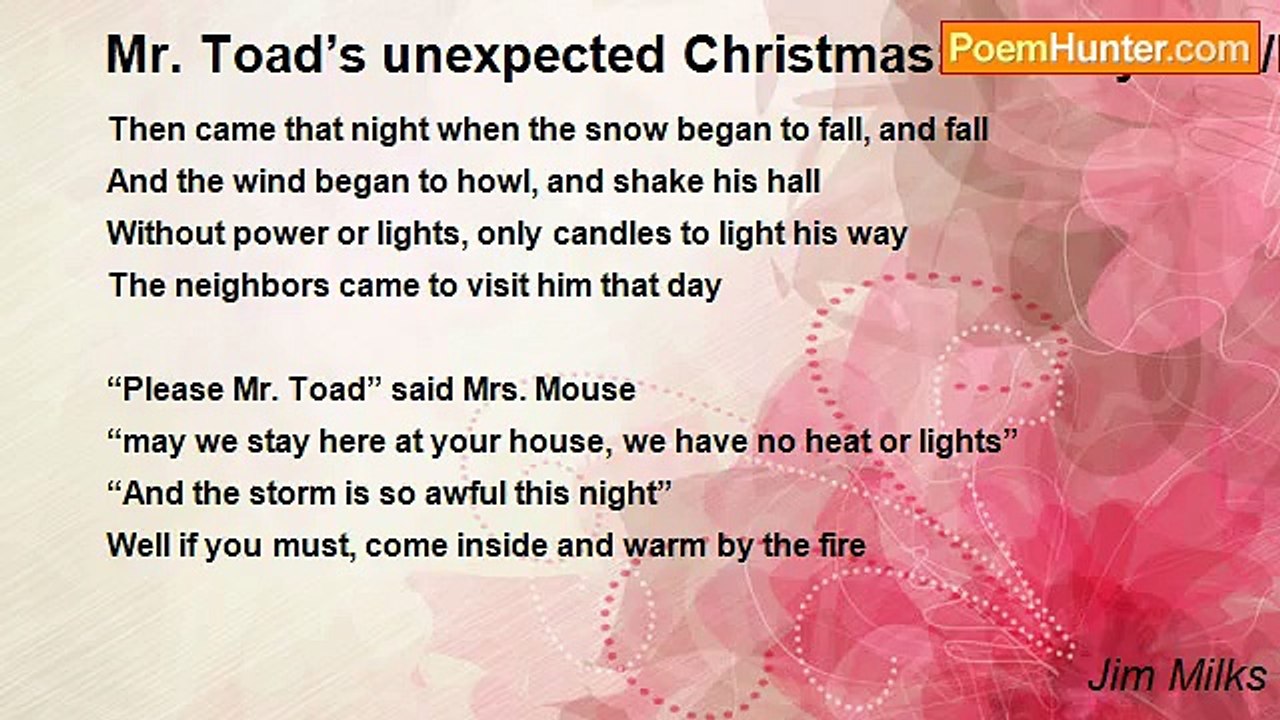 Jim Milks - Mr. Toad’s unexpected Christmas: A Fairy Tale/Nursery Rhyme
