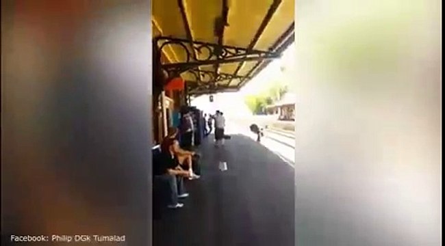 Terrifying moment Australian schoolboy is thrown onto live railway tracks