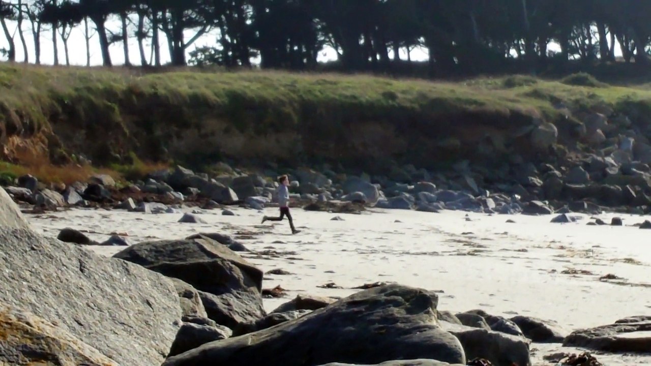 Sur la plage de l'ile de Batz