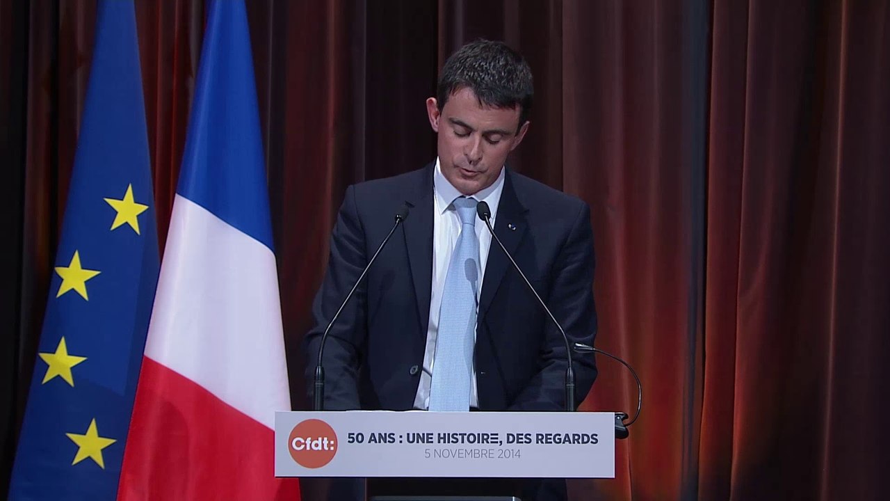 50 ans de la CFDT : Intervention du Premier ministre Manuel Valls