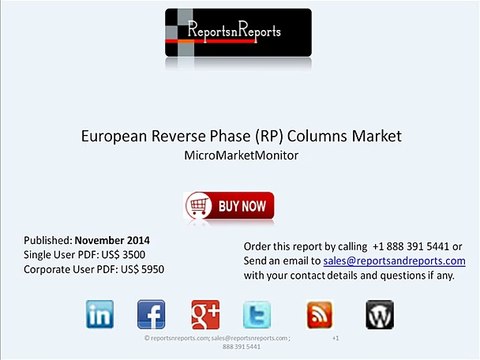Reverse Phase Columns Market in Europe is expected to reach $416.9 million by 2018