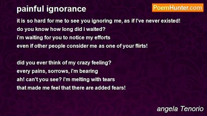 angela Tenorio - painful ignorance