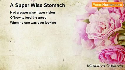 Miroslava Odalovic - A Super Wise Stomach