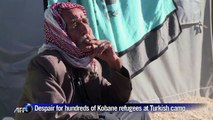 Despair for hundreds of Kobane refugees in Turkish camp