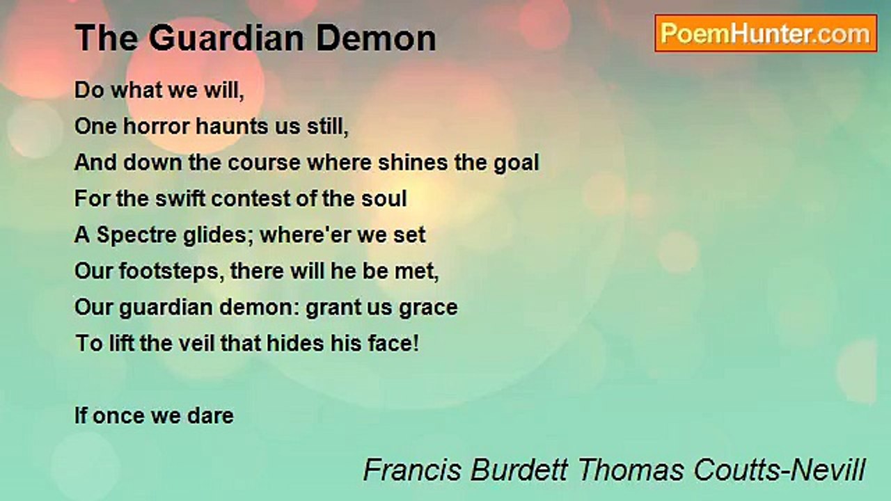 Francis Burdett Thomas Coutts-Nevill - The Guardian Demon