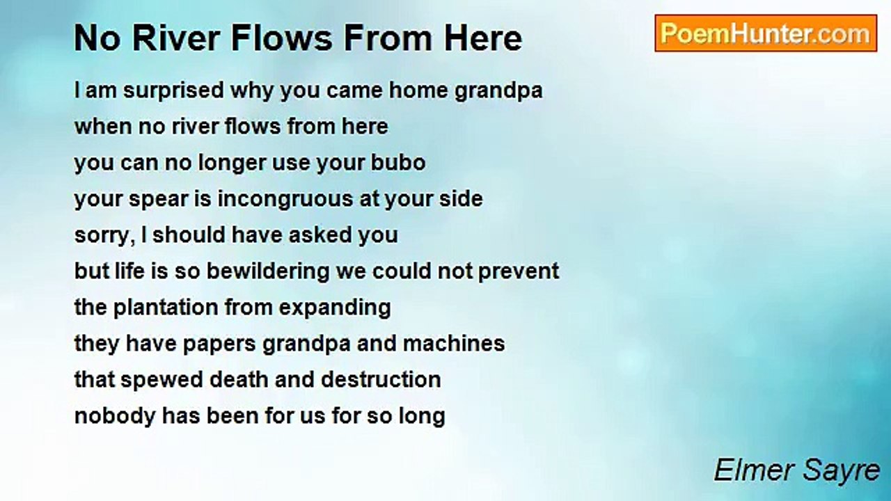 Elmer Sayre - No River Flows From Here