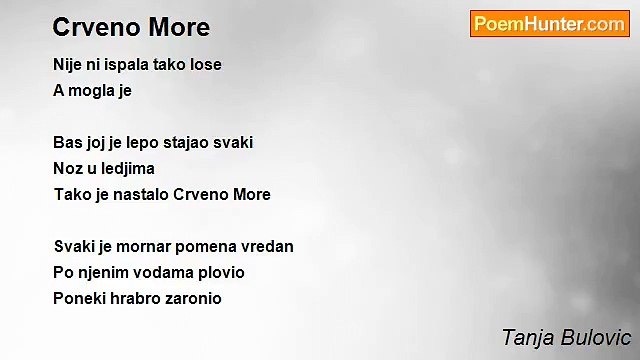 Tanja Bulovic - Crveno More