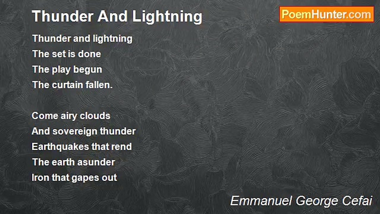 Emmanuel George Cefai - Thunder And Lightning