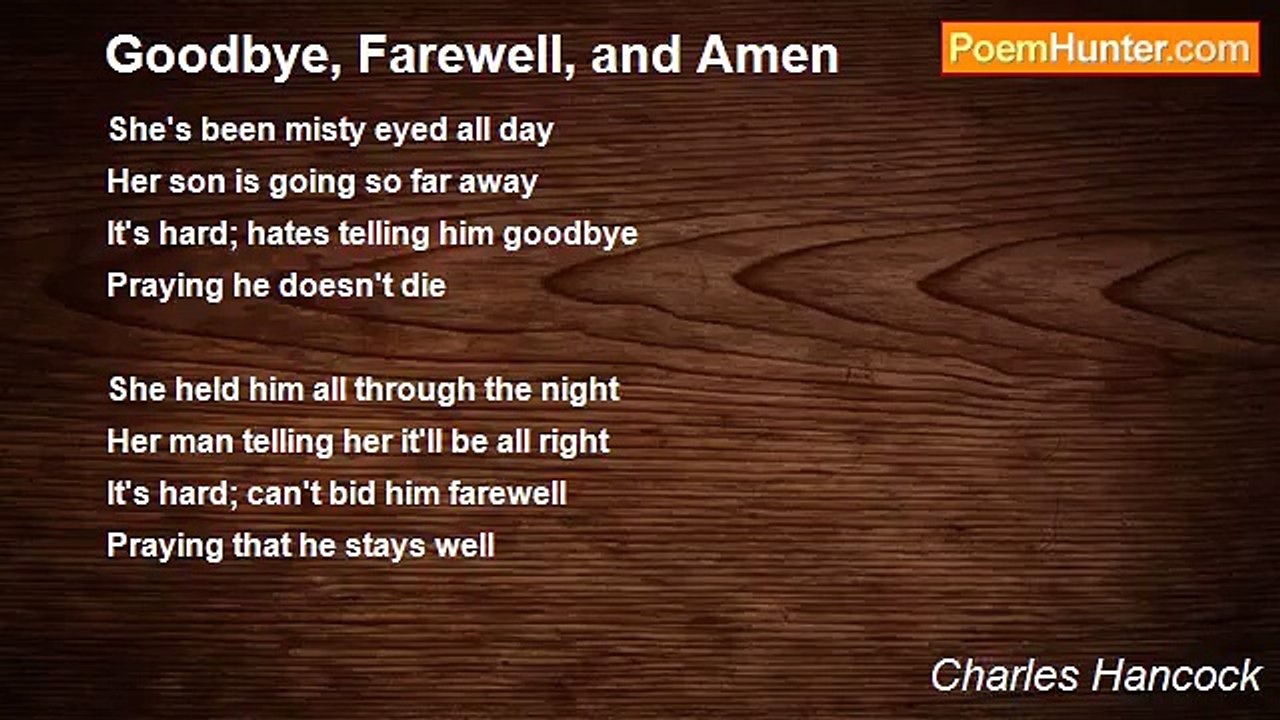 Charles Hancock - Goodbye, Farewell, and Amen