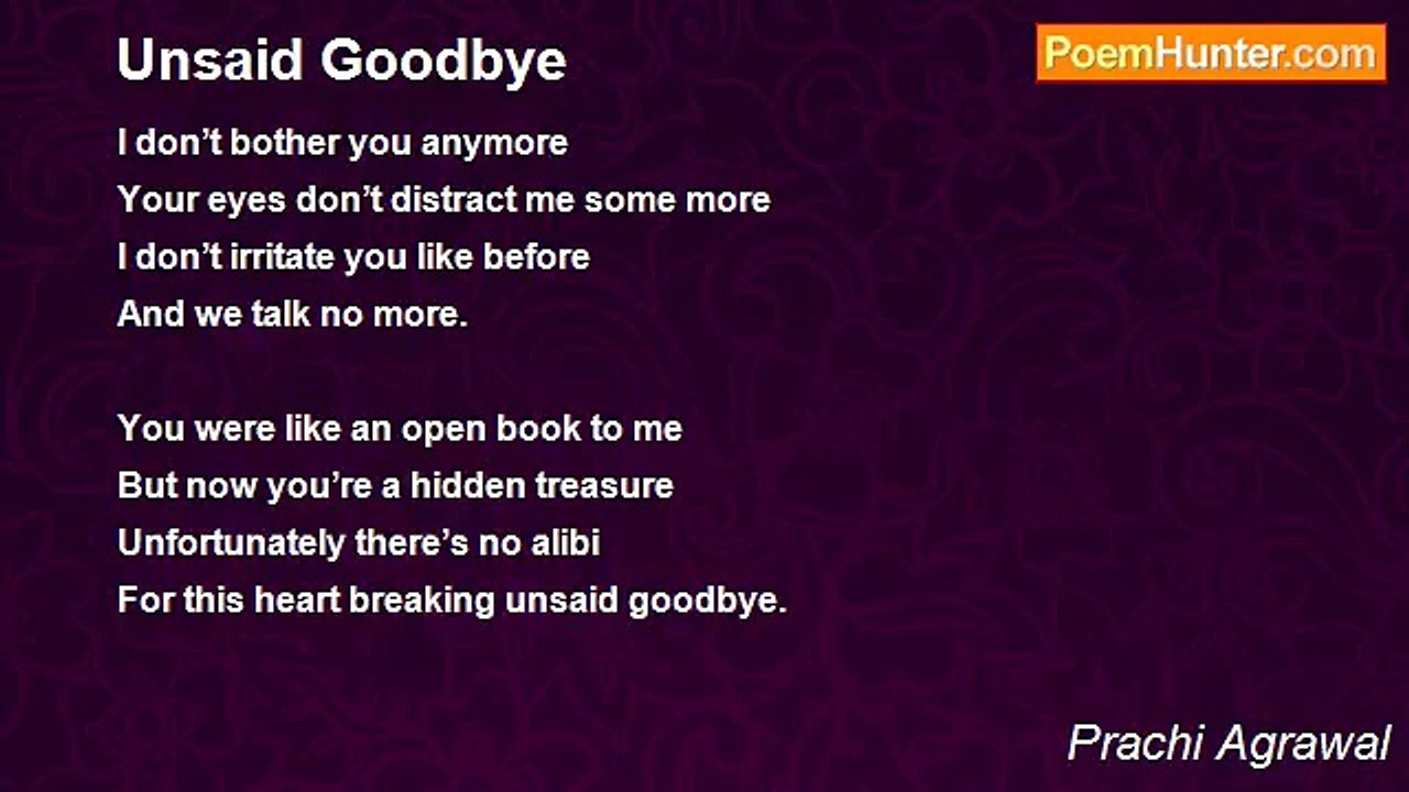 Prachi Agrawal - Unsaid Goodbye
