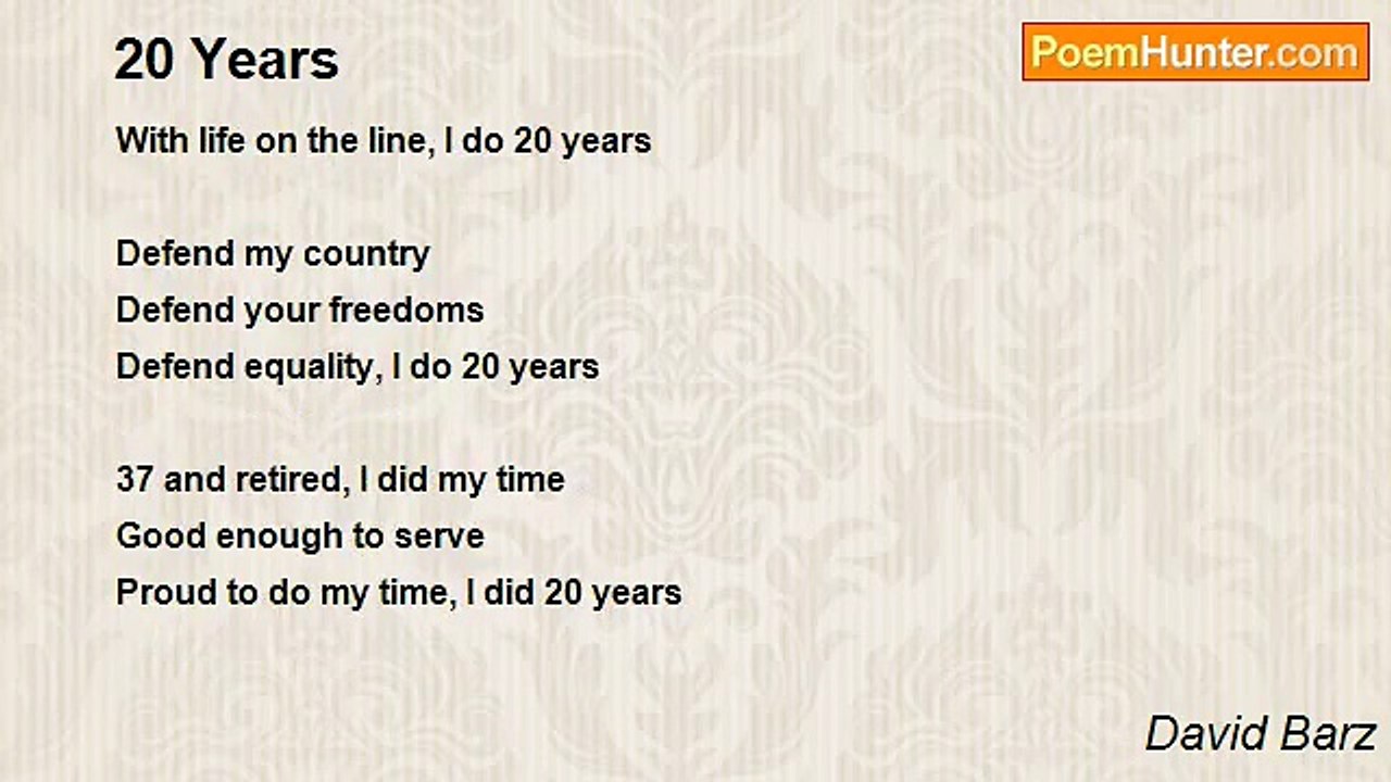 David Barz - 20 Years