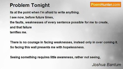 Joshua Bantum - Problem Tonight