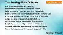 Nicholas Nikolov - The Resting Place Of Hafez