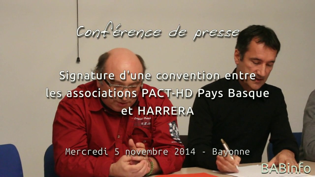Harrera signe une convention avec Pact-HD Pays Basque
