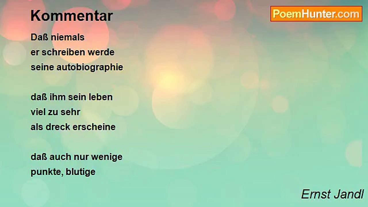 Ernst Jandl - Kommentar