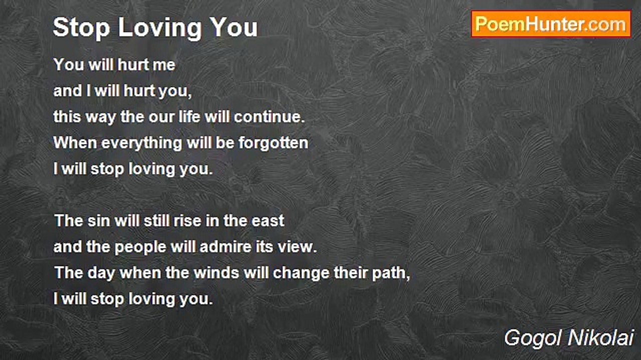 Gogol Nikolai - Stop Loving You