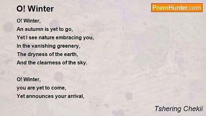 Tshering Chekii - O! Winter