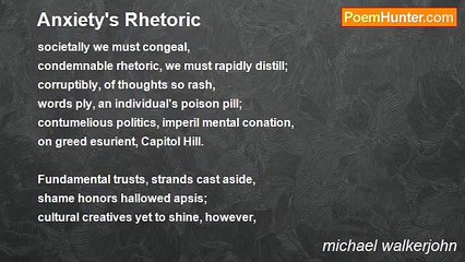 michael walkerjohn - Anxiety's Rhetoric