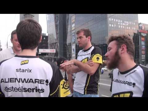 Na`Vi discussing the 1st map loss to Virtus.Pro @ SLTV 6