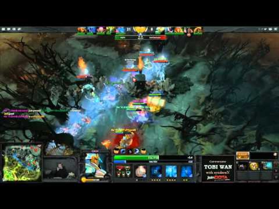 Na`Vi vs EG @ The Defense (DOTA 2 gameplay)