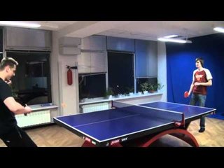 Zeus and starix playing ping-pong @ Na`Vi office